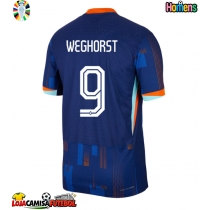 Camisa de Futebol Holanda Wout Weghorst #9 Equipamento Secundário Europeu 2024 Manga Curta